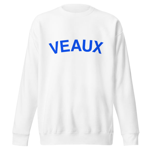 Classic Veaux Crewneck Sweatshirt | White + Blue